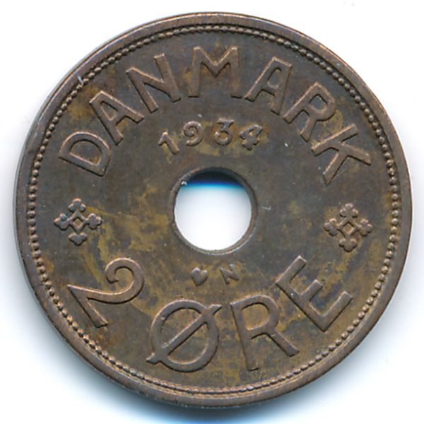 Дания, 2 эре (1934 г.)