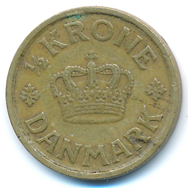 Дания, 1/2 кроны (1925 г.)