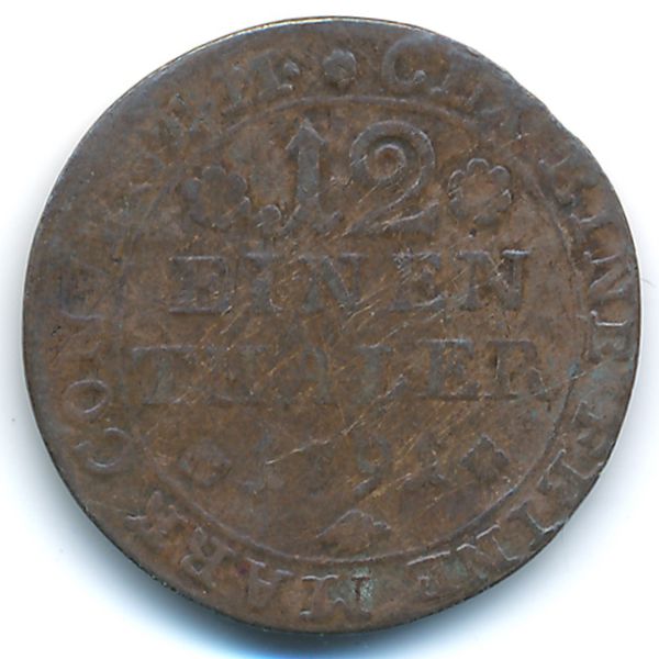 Брауншвейг-Вольфенбюттель, 1/12 талера (1791 г.)