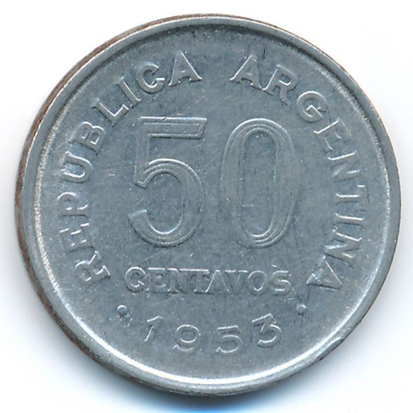 Аргентина, 50 сентаво (1953 г.)