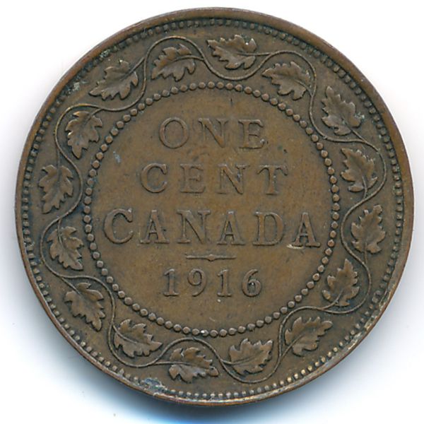 Канада, 1 цент (1916 г.)