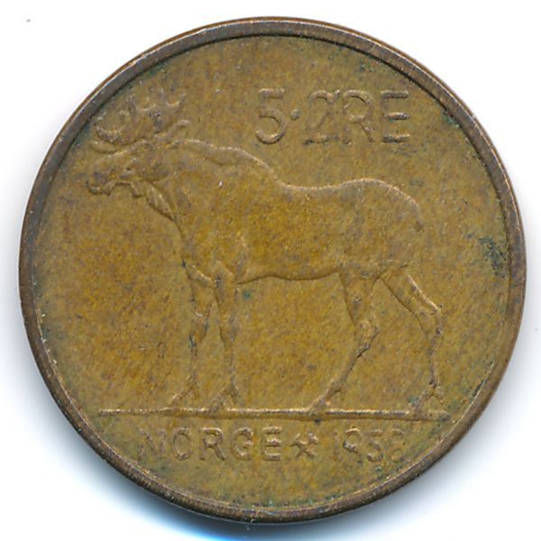 Норвегия, 5 эре (1958 г.)
