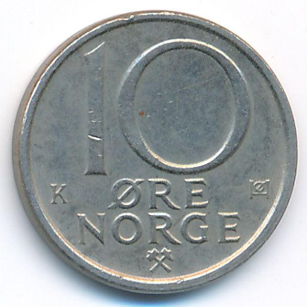 Норвегия, 10 эре (1988 г.)