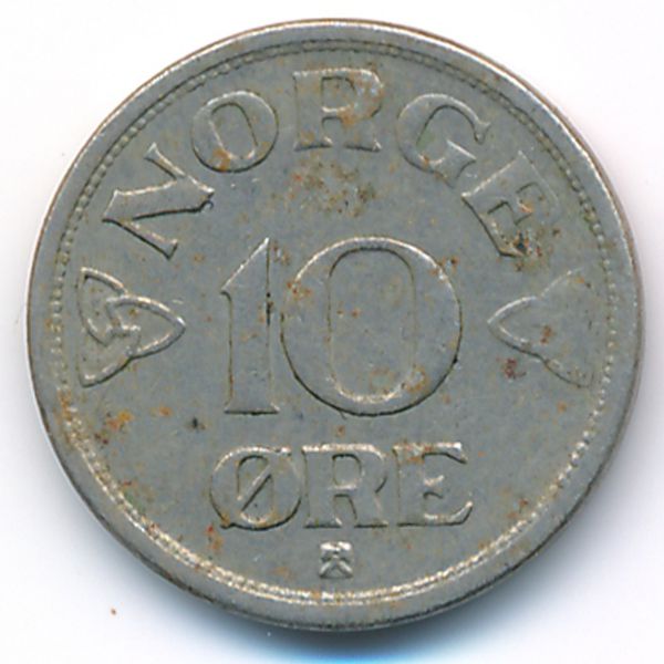 Норвегия, 10 эре (1955 г.)