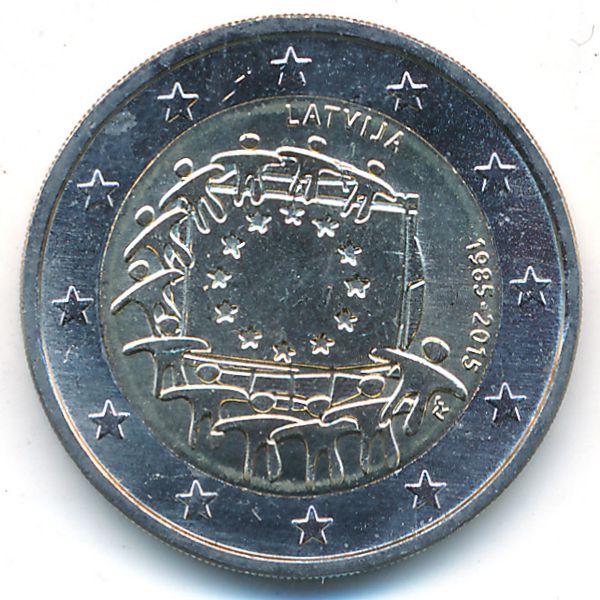 Латвия, 2 евро (2015 г.)
