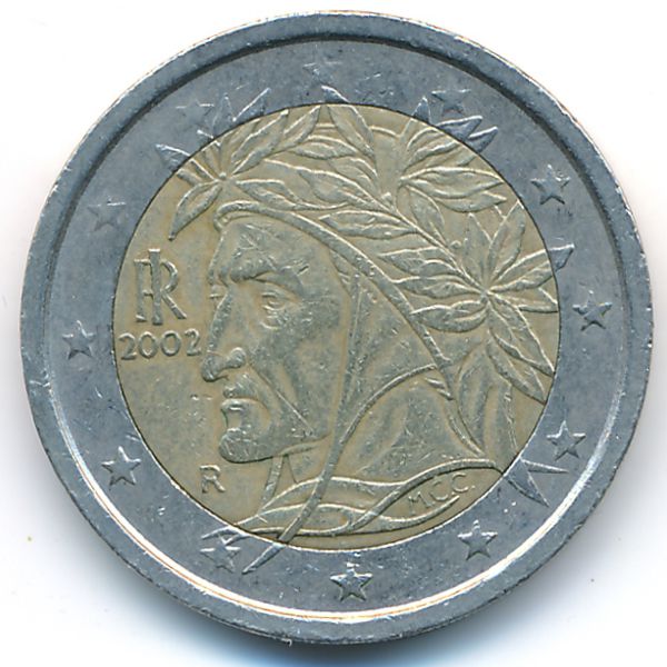 Италия, 2 евро (2002 г.)