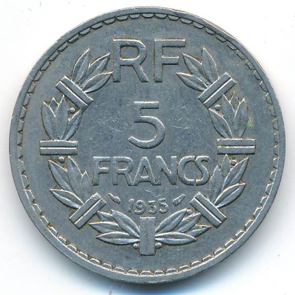 Франция, 5 франков (1935 г.)