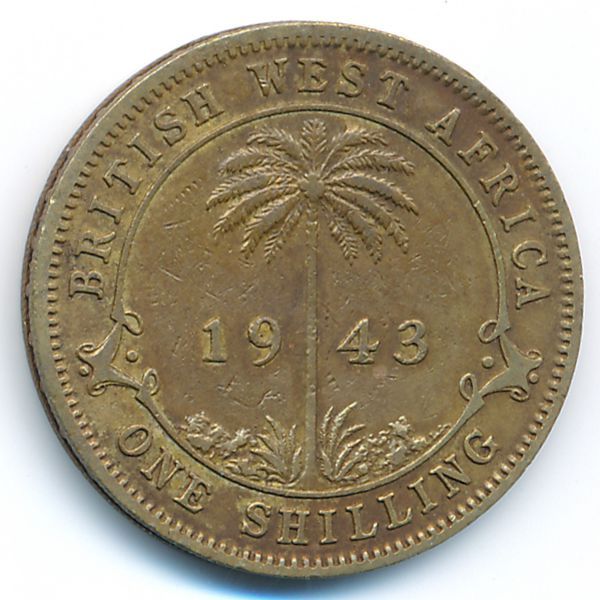 Британская Западная Африка, 1 шиллинг (1943 г.)