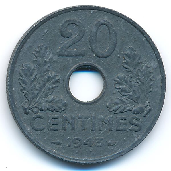 Франция, 20 сентим (1943 г.)