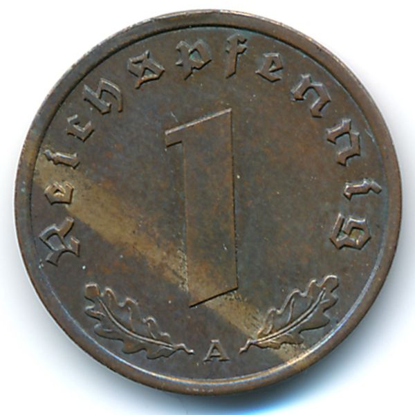 Третий Рейх, 1 рейхспфенниг (1939 г.)
