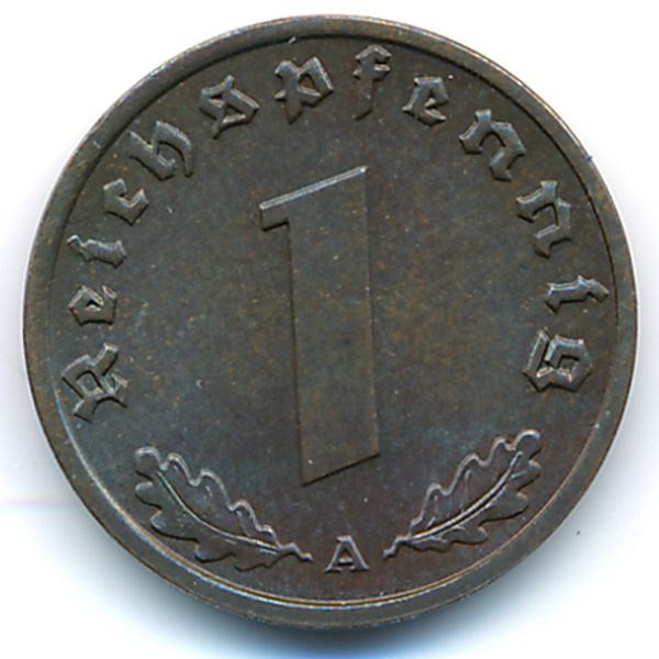 Третий Рейх, 1 рейхспфенниг (1939 г.)