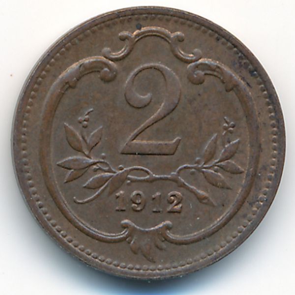 Австрия, 2 геллера (1912 г.)