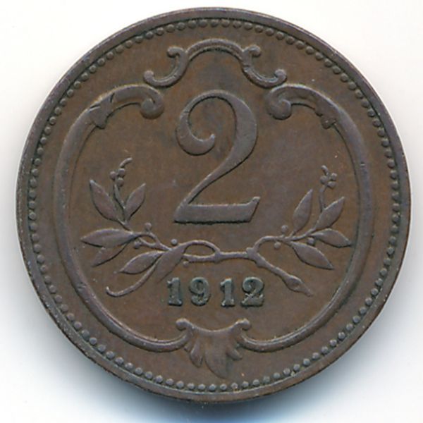 Австрия, 2 геллера (1912 г.)