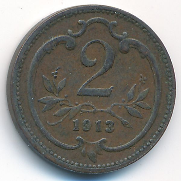 Австрия, 2 геллера (1913 г.)