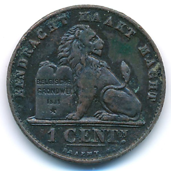 Бельгия, 1 сентим (1907 г.)