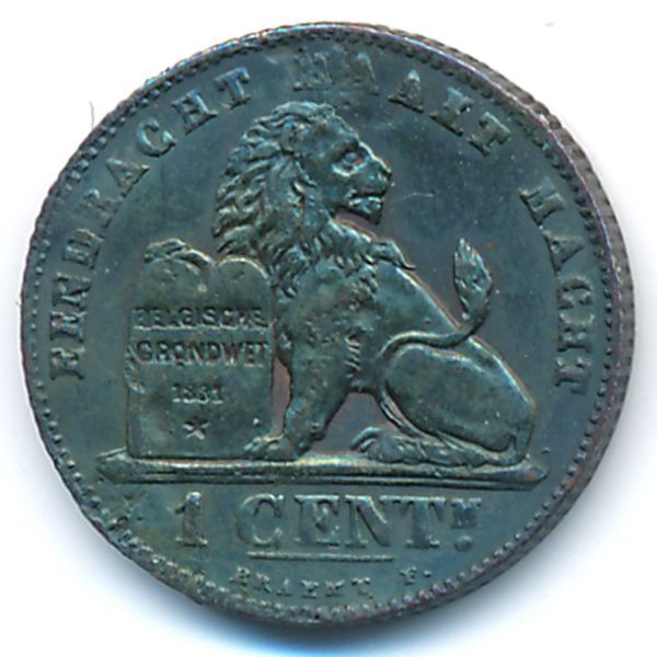 Бельгия, 1 сентим (1907 г.)