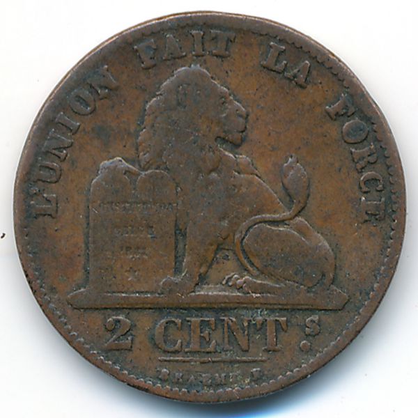 Бельгия, 2 сентима (1876 г.)