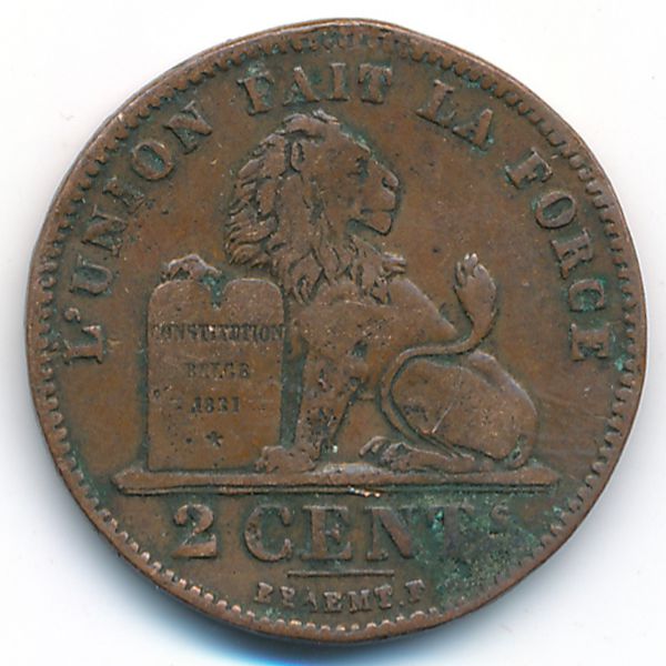 Бельгия, 2 сентима (1905 г.)