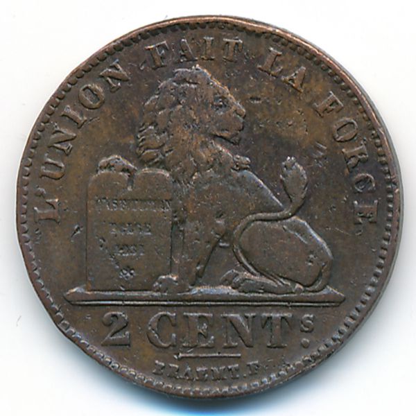 Бельгия, 2 сентима (1909 г.)