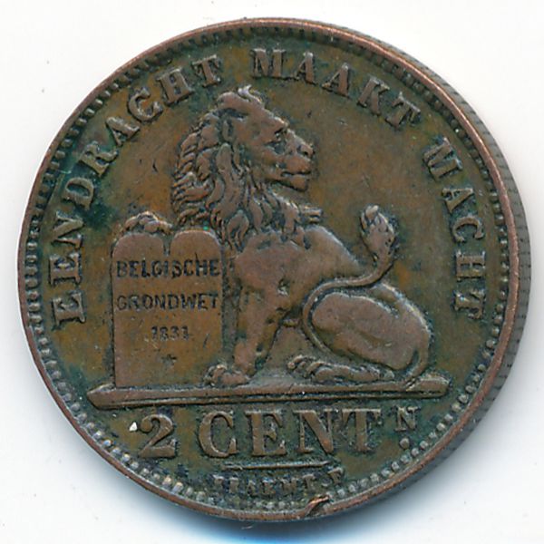 Бельгия, 2 сентима (1911 г.)