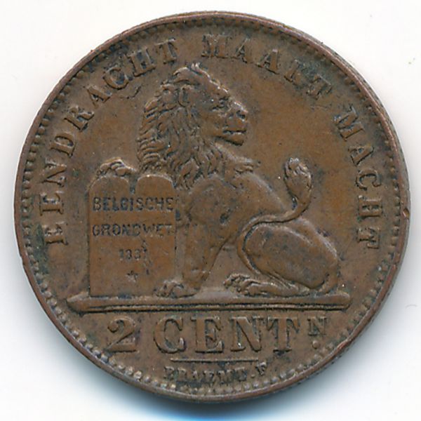 Бельгия, 2 сентима (1919 г.)