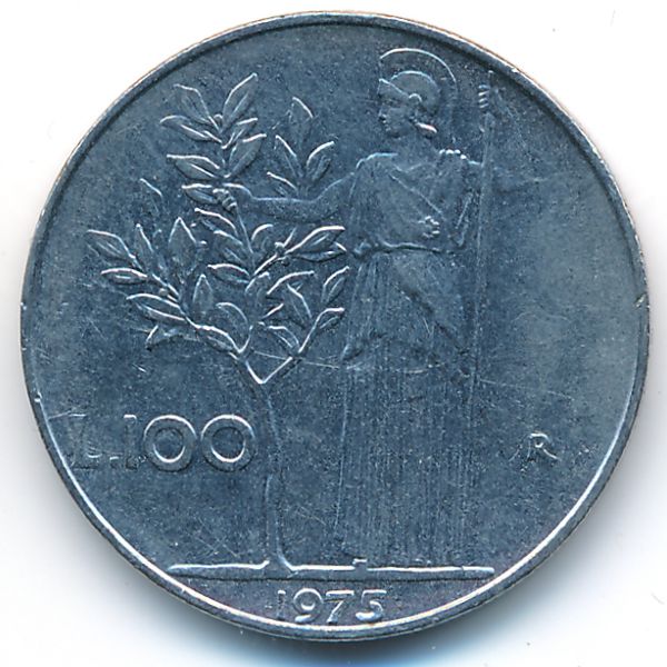 Италия, 100 лир (1975 г.)