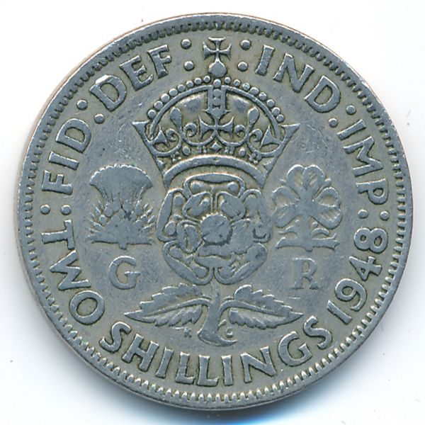 Великобритания, 2 шиллинга (1948 г.)