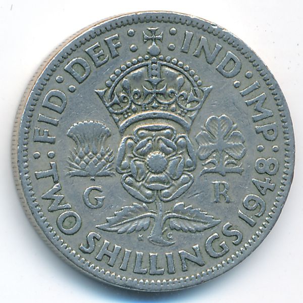 Великобритания, 2 шиллинга (1948 г.)