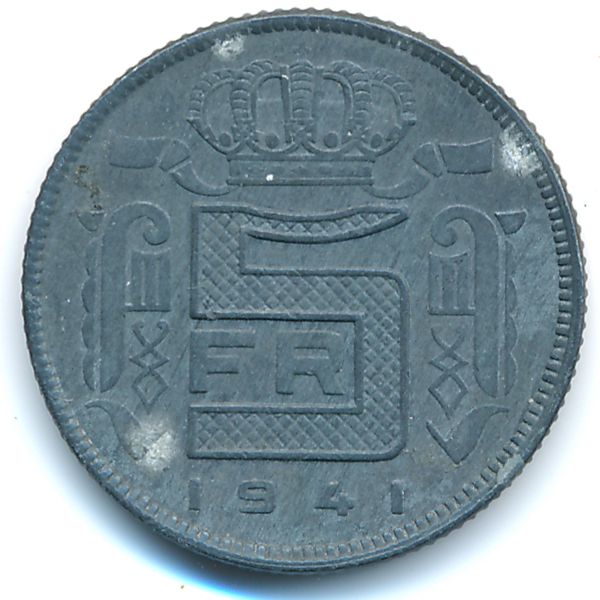 Бельгия, 5 франков (1941 г.)