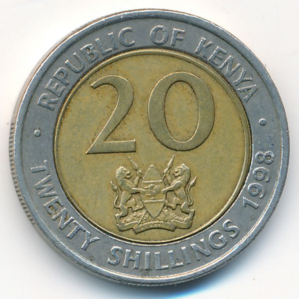 Кения, 20 шиллингов (1998 г.)