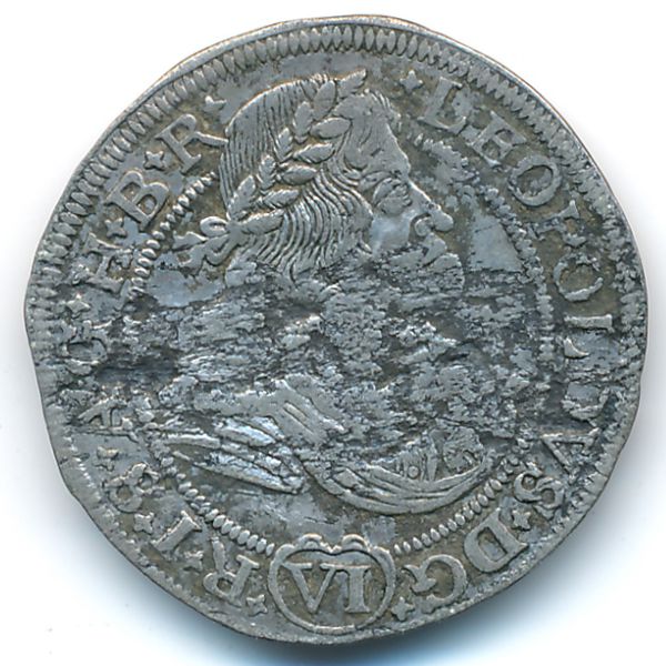 Силезия, 6 крейцеров (1676 г.)