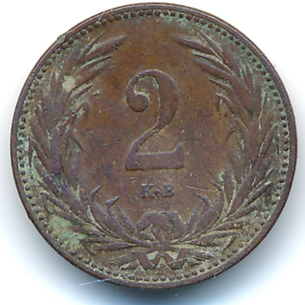 Венгрия, 2 филлера (1894 г.)