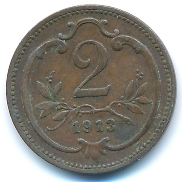 Австрия, 2 геллера (1913 г.)