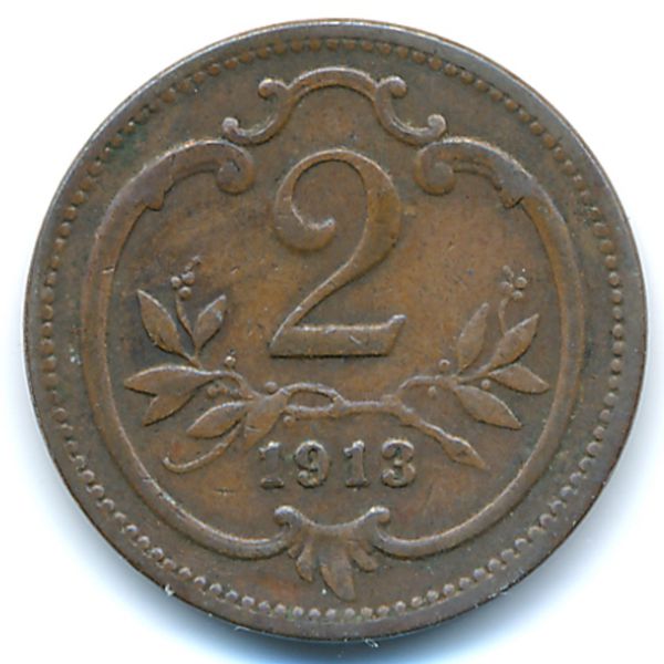 Австрия, 2 геллера (1913 г.)
