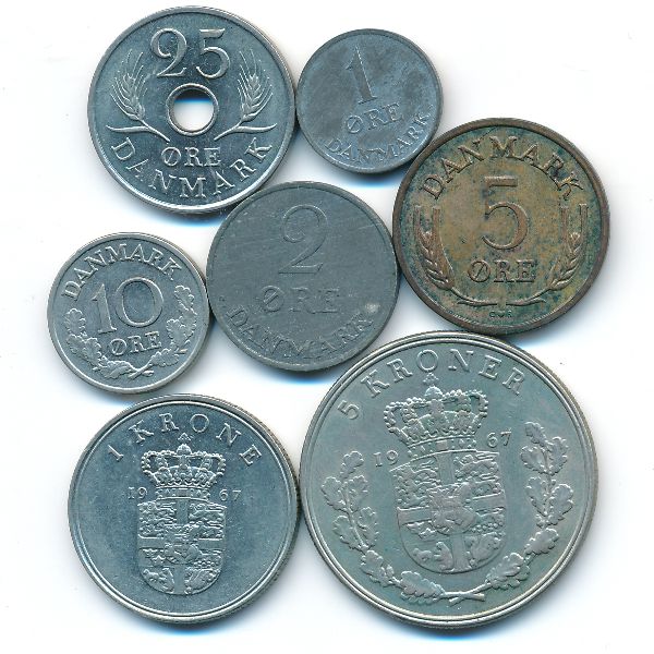 Дания, Набор монет (1967 г.)