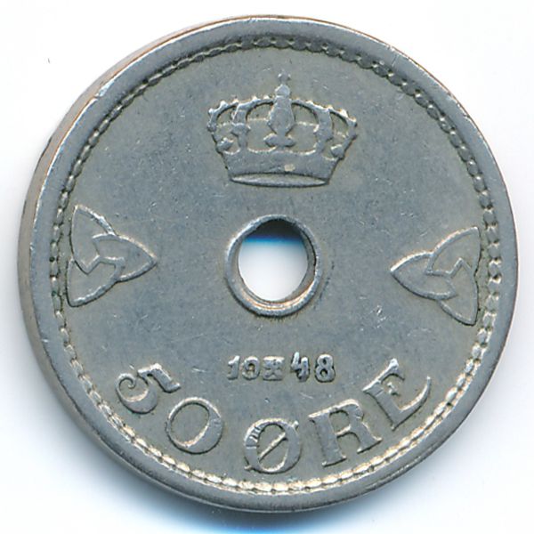 Норвегия, 50 эре (1948 г.)