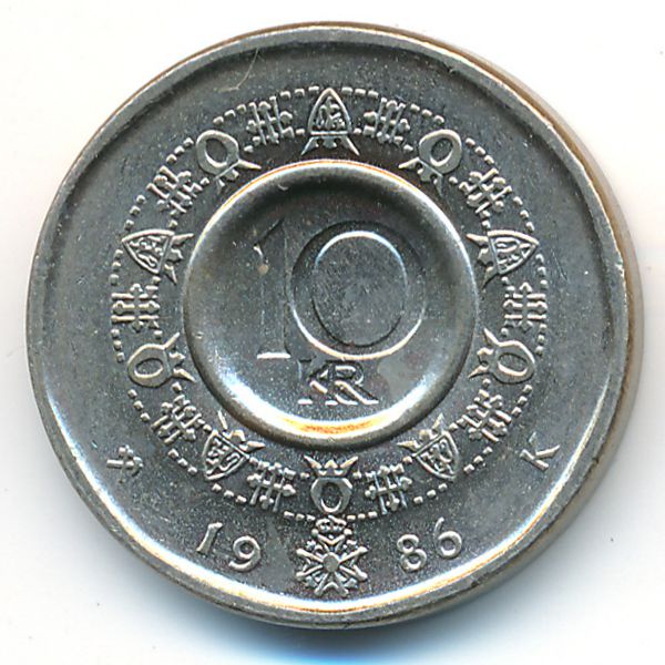 Норвегия, 10 крон (1986 г.)