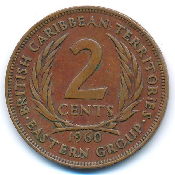 Восточные Карибы, 2 цента (1960 г.)
