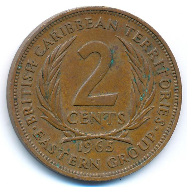 Восточные Карибы, 2 цента (1965 г.)