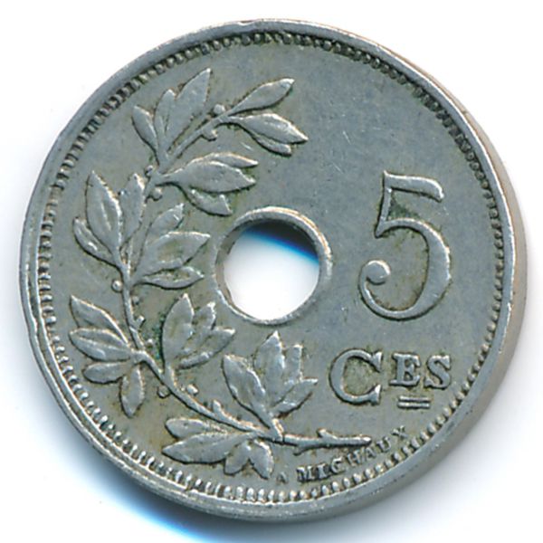 Бельгия, 5 сентим (1928 г.)