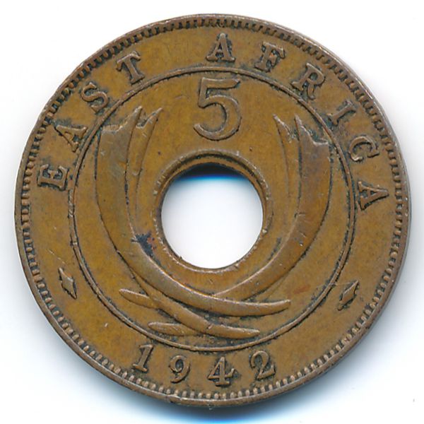Восточная Африка, 5 центов (1942 г.)