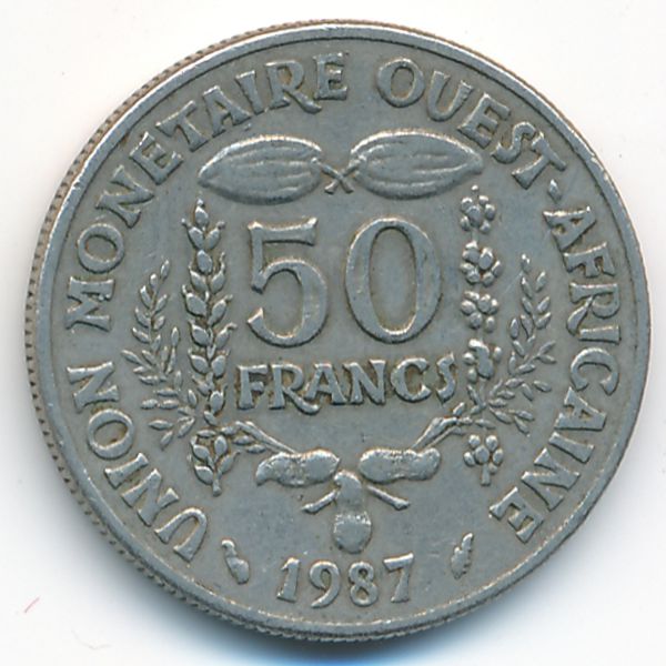 Западная Африка, 50 франков (1987 г.)