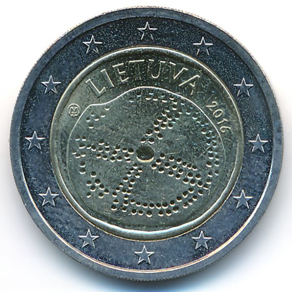 Литва, 2 евро (2016 г.)