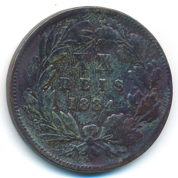 Португалия, 20 рейс (1884 г.)