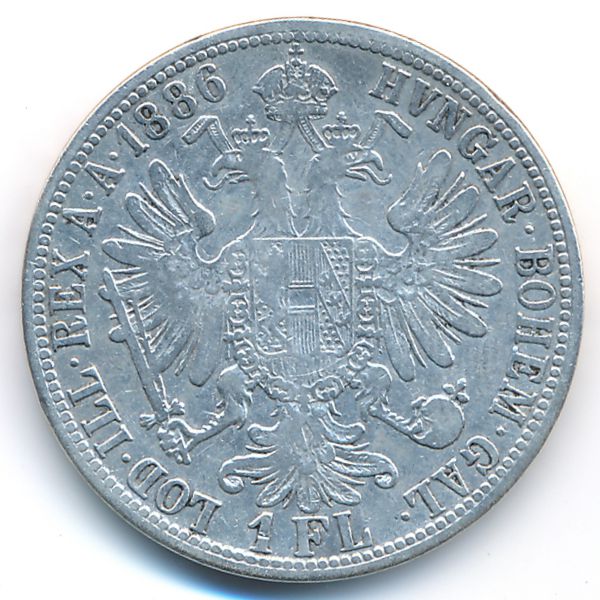 Австрия, 1 флорин (1886 г.)