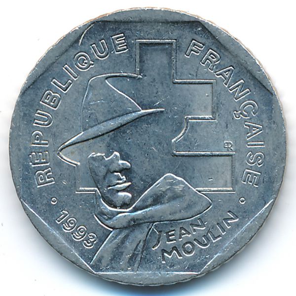 Франция, 2 франка (1993 г.)