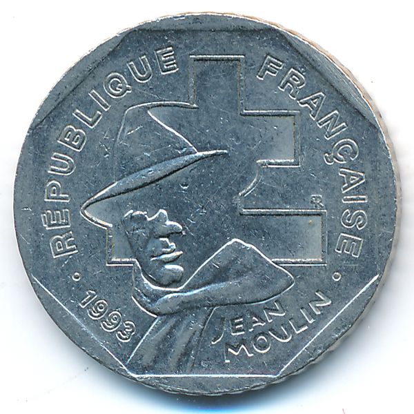 Франция, 2 франка (1993 г.)