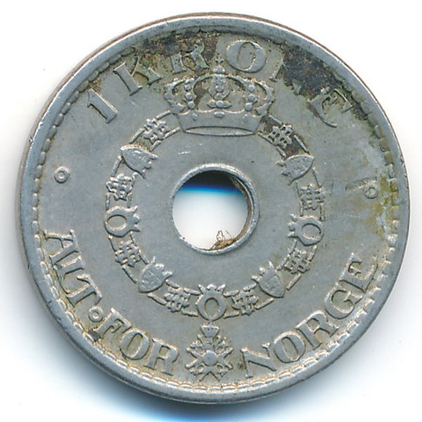 Норвегия, 1 крона (1951 г.)