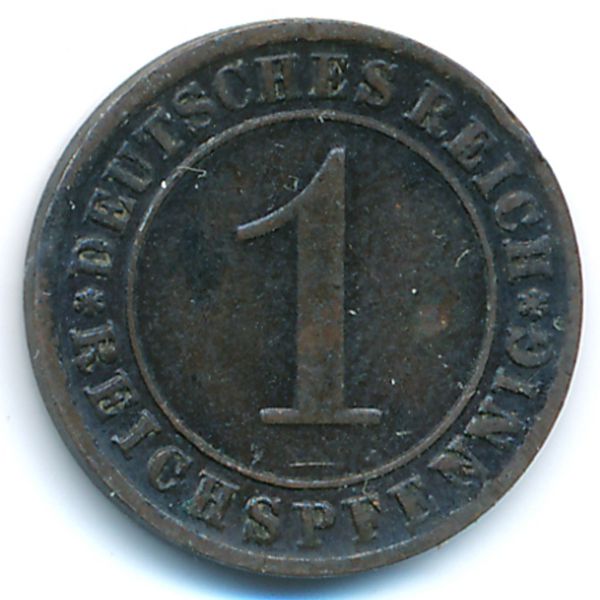 Веймарская республика, 1 рейхспфенниг (1930 г.)