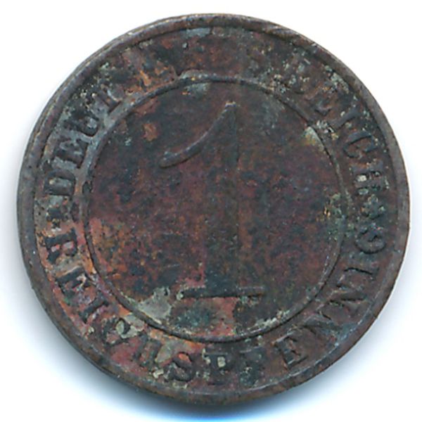 Веймарская республика, 1 рейхспфенниг (1930 г.)